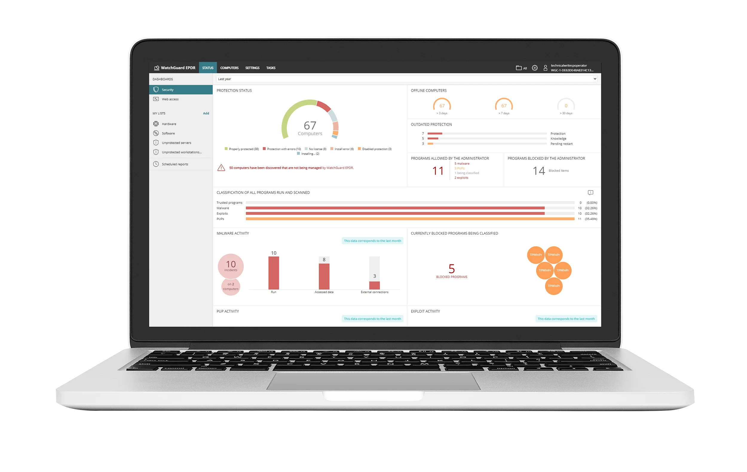 Consola WatchGuard Cloud para administrar seguridad de red, endpoints, identidad y Wi-Fi seguro